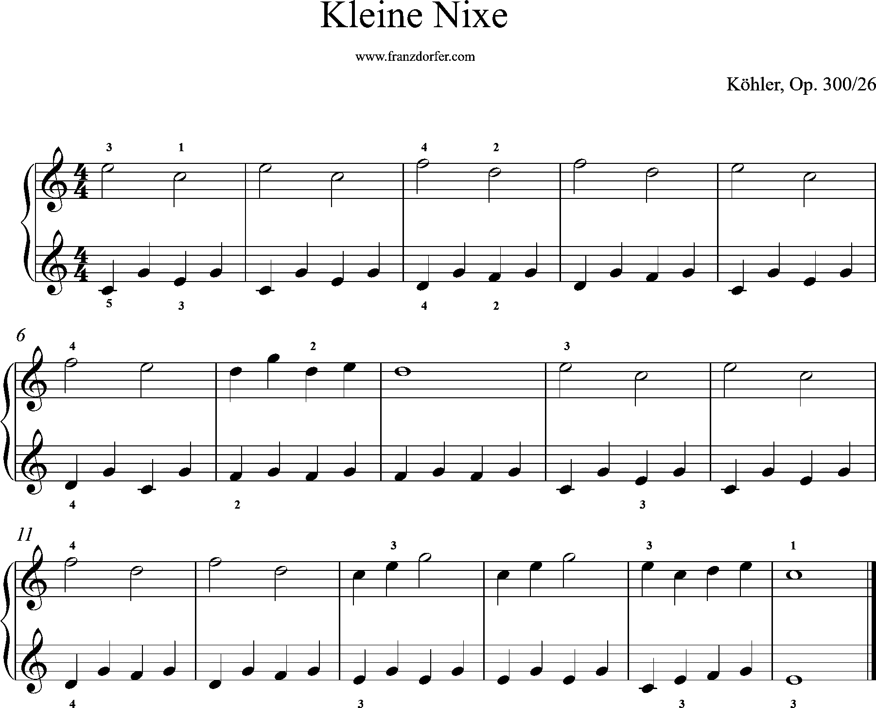 Noten Köhler op.300, No26